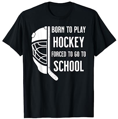 Ice Hockey Jersey Penalty Box Retro Puck Wintersport Striker T-Shirt