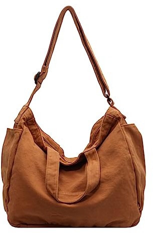 X SIM FITNESSX Sac à bandoulière unisexe en velours côtelé - Sac à main pour femme - Sac de shopping tendance pour tous les jours, bureau, école, voyage, marron, Rétro