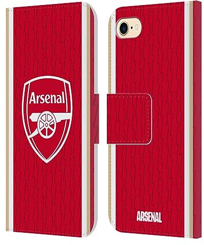 Head Case Designs Officially Licensed Arsenal FC Home 2023/24 Crest Kit Leather Book Wallet Case Cover Compatible With Apple iPhone 7/8 / SE 2020 & 2022