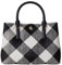 Ralph Lauren Marcy Handtasche/Umhängetasche Kalbsfell, Schwarz/Beige Karo