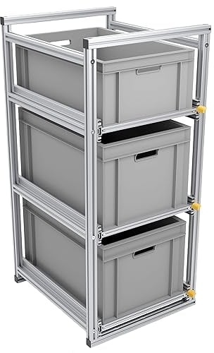 Tinobu Heckauszug 60x40cm, Mehreren Ebenen nach Auswahl, 220kg - Camper Ausbau (Ebenen: 3)