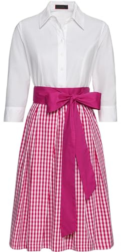 Reitmayer Hemdblusenkleid Weiß/Beere 38
