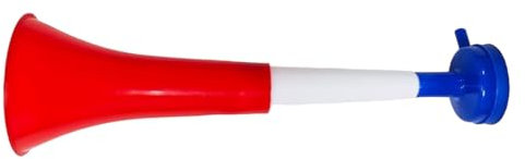 Vuvuzela Trompeten, zwei Körper, Zubehör für Fußball und Sportfeiern, lauter Lufthorn für Animation, ideal für den Transport (1 Produkt, Frankreich)