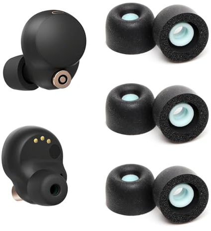 Memory Foam Ear Buds für Sony WF-1000XM4, Ohrstöpsel Ersatz Sony Ear Piece Foam Tips für WF-1000XM4 Fit Charging Case (Matte Oberfläche, 3 Paar, L)