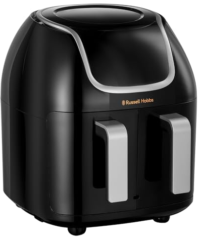 Russell Hobbs Freidora de aire de doble cesta [2 cestas de 4,25 L, 8 funciones de cocción preestablecidas, ajuste SmartSync para que los alimentos terminen al mismo tiempo, 2 platos antiadherentes