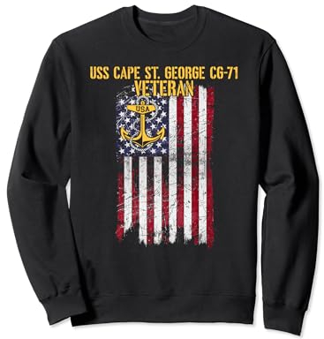 USS Cape St. George CG-71 Cruiser Veteran Sweatshirt