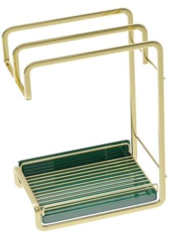 Hoement Escurridor De Pared para Cocina Soporte para Herramientas De Limpieza Escurridor Sin Perforaciones para Esponjas y Paños para Baño y Cocina