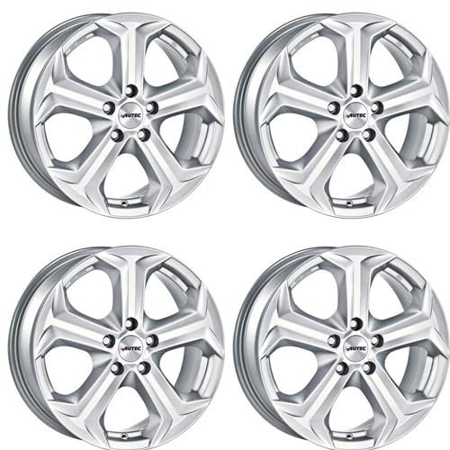 4x AUTEC Felgen Alufelgen XENOS 6.5x16 ET45 5x108 Brillantsilber kompatibel mit Ford C-MAX Focus Galaxy Kuga Mondeo S-MAX Tourneo Connect Transit