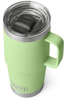 YETI Rambler, Stainless Steel Vacuum Insulated Travel Mug with Stronghold Lid, Key Lime, 20 oz (591 ml)