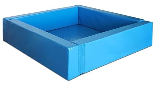 Ventadecolchones - Piscina de cubos de espuma 200 x 200 cm - Loneta PVC Azul - Sin Bloques