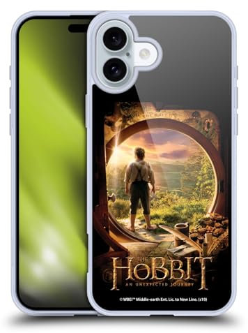 Head Case Designs Offizielle The Hobbit An Unexpected Journey Hobbit in der Tür Schluessel Kunst Gelhülle [Militärischer Schutzgrad] Kompatibel Mit Apple iPhone 16 Plus Und Kompatibel Mit MagSafe