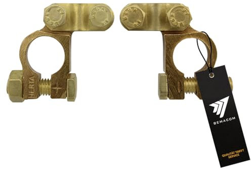 1 Paar Premium Batteriepolklemmen Polklemmen aus hochwertigem Kupfer für Autobatterie Bootbatterie Wohnmobilbatterie Ladegerät bis 24V Batterie Klemmen