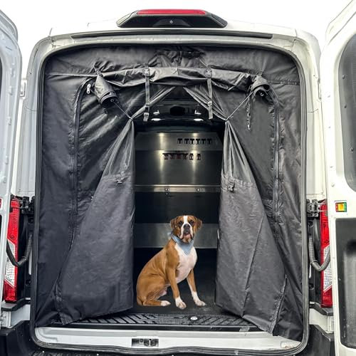 Vanhoxcci Mosquitera para Puerta Trasera de Techo Mediano de Ford Transit 2015 en adelante, mosquitera para Furgonetas, cámperes, Cierre magnético Central