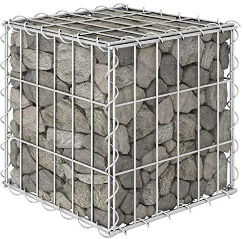 XGWKCNV Furniture select-Cube Gabion Hochbeet Stahldraht 30x30x30cm