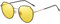 DUCO Damen Nachtsicht Fahrbrille Runde Mode Retro Polarisierte Anti Blendung Brillen für Damen Nachtfahrbrille Metall Gläser W014Y (Schwarz Gold)