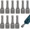 10 Pcs 1/4 Inch Drill Socket Set,Hex Shank Power Nut Driver Bit,8mm Hex Bit,42mm Length