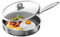 Poêle Antiadhésive | Poêle Sauteuse à Revêtement Antiadhésif,Fournitures de Cuisine avec Couvercle pour Cuisinière à Induction Cuisine Maison Appartement Restaurant