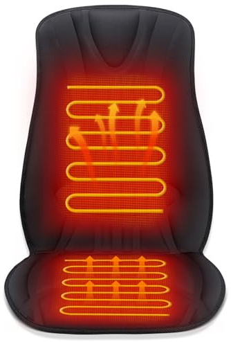 Heated Seat Covers with Fast Heat, Universal Seat Warmer for Home Office and More Use, Comfortable Full Back and Seat Cushion with 3 Heating Levels, Winter Christmas Gift
