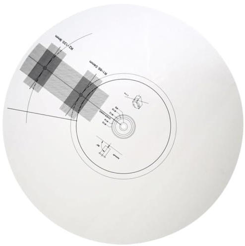 HOLIDYOYO Plattenspieler Nadel Kalibrierungsplatte Vinyl Record Turntable Ruler Antirutsch Matte Präzise Ausrichtung Schallplatten Pickup Justierung Werkzeug