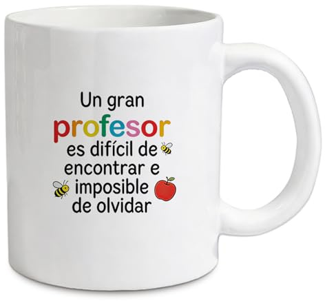 Tamnioa Regalo Profesor Regalos Para Profesores Tazas Originales Para Regalar Regalos Para Graduacion Regalo Para Profesora Tazas De Cafe Para Maestras Detalle Profesora Infantil - 330 ml Cerámica