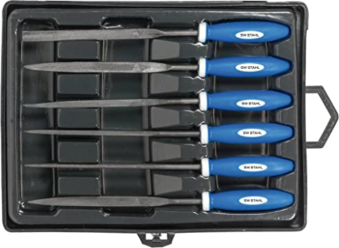 SW-Stahl 93706SB Schlüsselfeilensatz I 5-teilig I 300 mm I Schlüsselfeilen Set I Feilen Set I für Metall