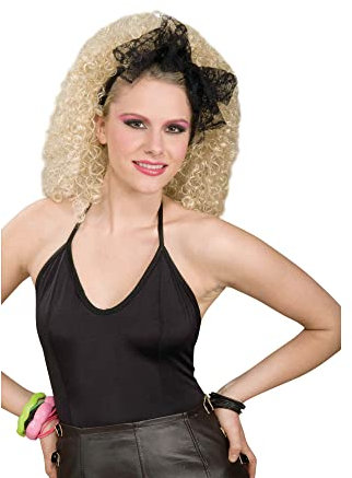 Bristol Novelty BA1962 80er Jahre Spitzenschal für die Haare, schwarz, Women, Einheitsgröße