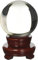 Amlong Crystal Meditation Divnation Sphere Feng Shui Crystal, Lensball, Decorative Ball with Wooden Stand and Gift Box, 110mm