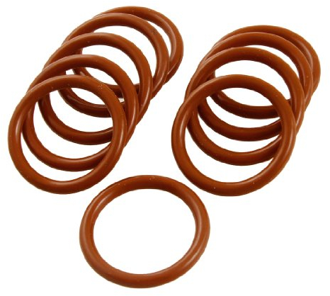 sourcing map 28mm x 3mm Silikon Öldichtung O-Ring Dichtung Ring Dichtung rot 10 Stücke