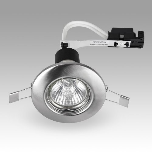 MiniSun | Brushed Chrome GU10 Ceiling Downlight Fittings | Ceiling Spots, Home Décor & Improvement Essential | Pack of 10 | Mains Wired