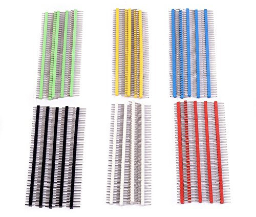 Cylewet CYT1006 Stück 40-polige Stiftleiste 2,54 mm einreihige Steckerleiste Stecker-Kit PCB Pin Strip für Arduino (30 Stück)