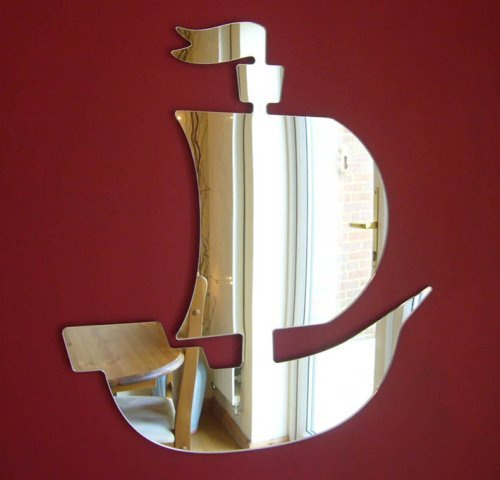 Piratenschiff Spiegel 35cm X 29cm