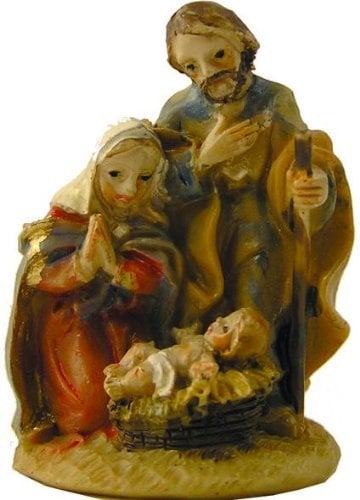 Heilige Familie Block, Höhe 3cm, handbemalen