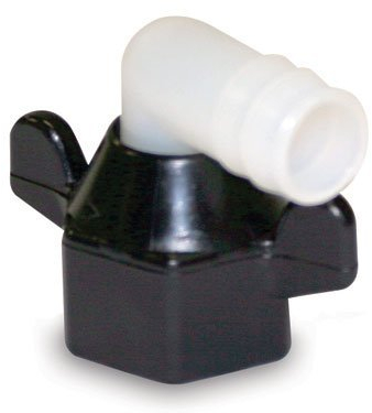 Shurflo 2088 Winkelverschraubung – Bogen 1/2 Zoll NPT-F Drehmutter x 1/2 Zoll Schlauchstutzen, Nylon, (2 Stück) P/N 244-3926-2