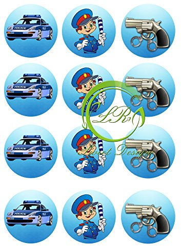 Polizei 12 Muffinaufleger, Tortenaufleger,Geburtstag,
