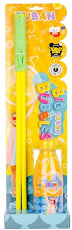 TUBAN Seifenblasen Set für Riesenseifenblasen – Seifenblasen – Schnur für große Seifenblasen + 400 ml Seifenblasenflüssigkeit – Spielzeug für Kinder – Outdoor Seifenblasen Set