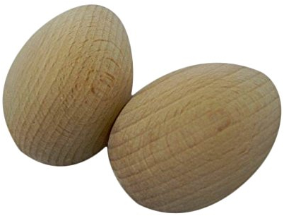 Einfache hölzerne Eier festes decoupage sauberes Handwerk verzieren Buchenholz 46x30mm - die Größe der Wachteleier - groß für Ostern
