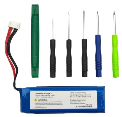Akku-King Akku kompatibel mit JBL GSP1029102A - Li-Polymer 6000mAh - für JBL Charge 3 2016, Charge 3 Version 2016, Version:Version 2
