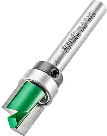 Trend CraftPro Guided Profiler Router Cutter Bit, 1/4 Inch Shank, 12.7mm Cut Diameter & 12.7mm Cut Length, Tungsten Carbide Tipped, C121FX1/4TC