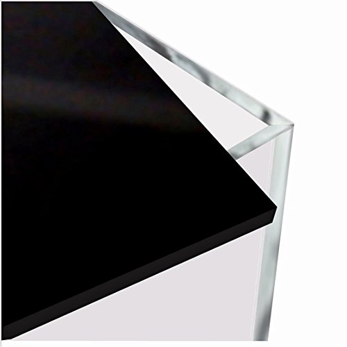 HOKU Holzhäuser Kunststofftechnik Acrylbox mit Deckel/Boden in schwarz Grösse : 25cm x 25cm x 25cm Würfel, Acrylglas, 5 transparente Seiten, klar