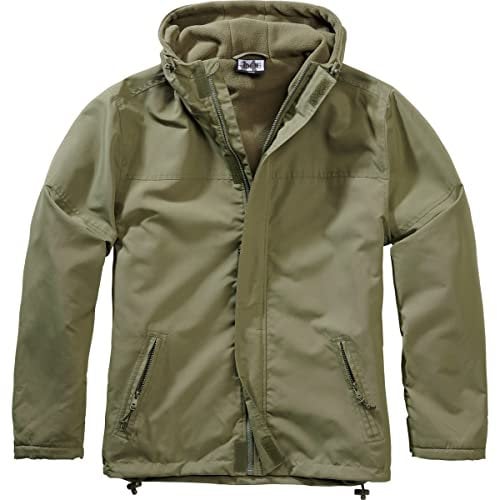BWuM Windbreaker mit Zipper, Größe:4XL, Farbe:Oliv