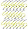 BearTOOLS Tool Lanyard with Buckle Strap - Clip Bungee Cord - Heavy Duty Screw Locking Carabiner - Fall Protection and Safety - Adjustable Loop End - Tough Tether - Construction - 20PK