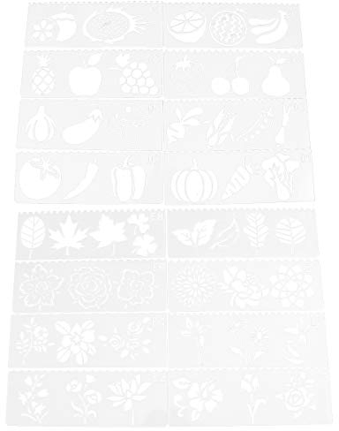 Healifty 32 Stück Blumen-Schablonen für Blätter, Gemüse, Obst, Malerei, Zeichnen, Schablonen, Formen für DIY, Kartenherstellung, Scrapbooking, Dekoration