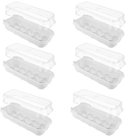 RTWAY 6 Pack Seed Propagator Tray Set, Mini Sturdy Windowsill Trays with Cover Dome, Greenhouse Grow Trays for Starting Seeds (10 Cells per Tray)