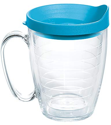 Tervis Thermobecher aus Kunststoff, mit türkisfarbenem Deckel, 473 ml