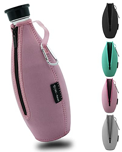SodaSafe® Schutzhülle [Rosa] #flaschentaschen für SodaStream Zubehör für Crystal Glaskaraffe [KÜHLEND/WÄRMEND] | Bruchschutz Neopren Hülle für Glasflaschen von SodaStream