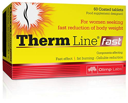 THERM LINE FAST | Thermogener Fatburner für Frauen | Schlankheitspillen | Reduzierung des Fettgewebes (60 Capsules)