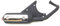 Ersatz Auspuffanlage passend für Kymco Agility, Grand Dink, Like, People, Super 8 9, Top Boy, Vitality, Yager, SYM Jet, Mask, RS Shark, Red Devil 50, KYMCO & SYM 2-Takt Roller mit liegendem Zylinder