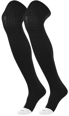 TCK Prosport Performance Fit Over the Knee Baseball & Softball Socks – Black, Medium