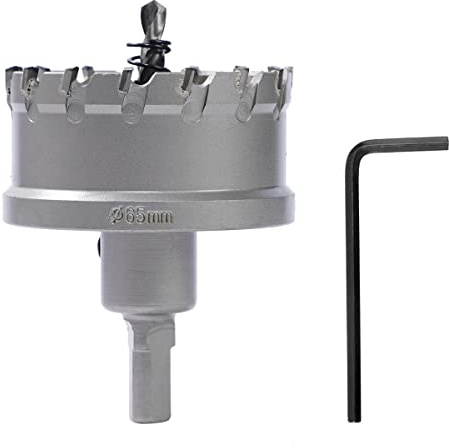 Dribotway Bi-Metal Hole Saw 65mm TCT Carbide Heavy Duty Industrial Grade Stainless Steel Hole Cutter for Mental Wood Stainless Steel Plastic Copper