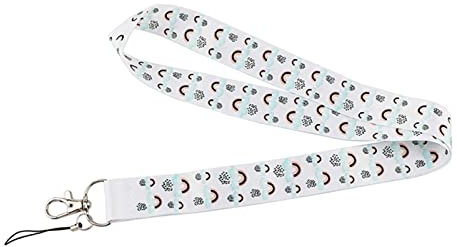 DarryDooly Rainbow New Cartoon Lanyard Umhängeband für Schlüssel ID-Karte Handyriemen Abzeichenhalter Modeknöpfe Zubehör